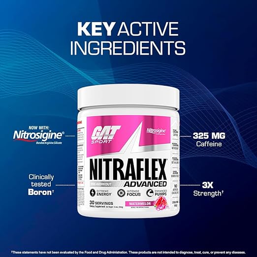 GAT Sport NitraFlex Preworkout 30 Serving Watermelon